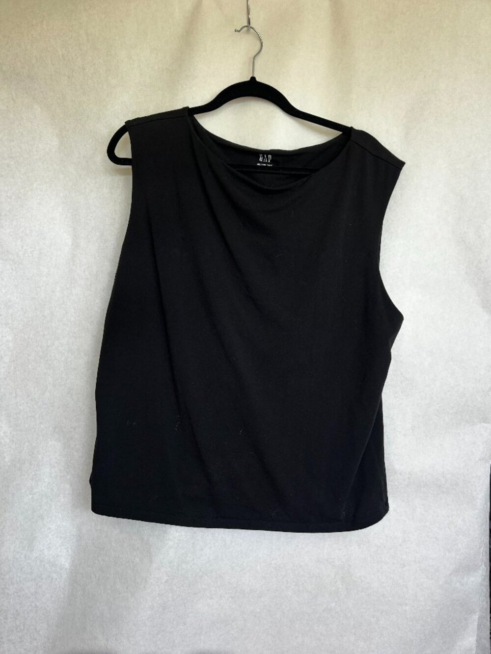 Gap Modern Black Sleeveless Cowl Neck Top